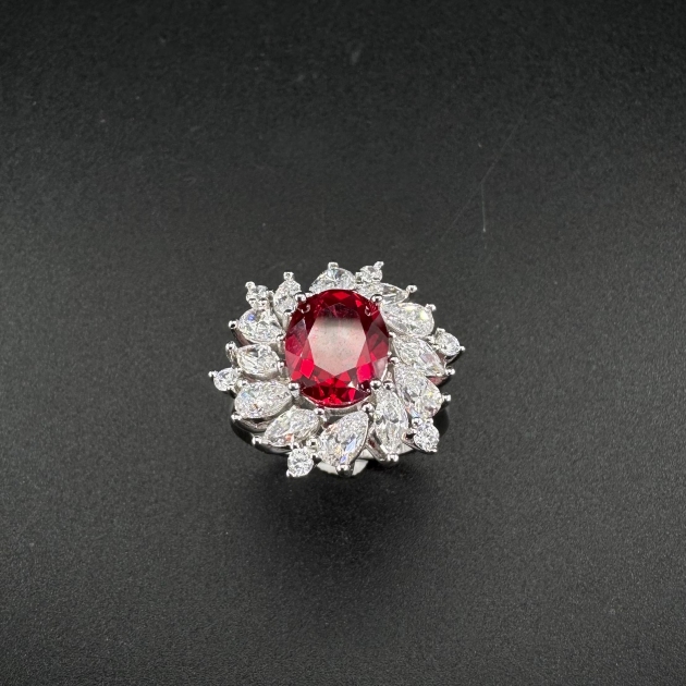 Silver ring-diamondlite-for woman