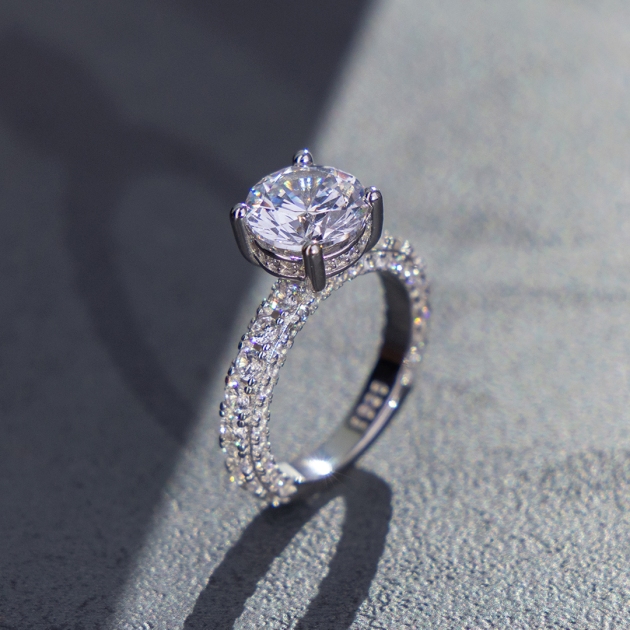 Silver ring-diamondlite-for woman