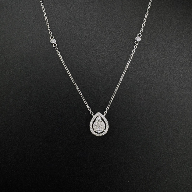 Silver pendant-diamondlite-for woman