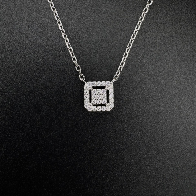 Silver pendant-diamondlite-for woman