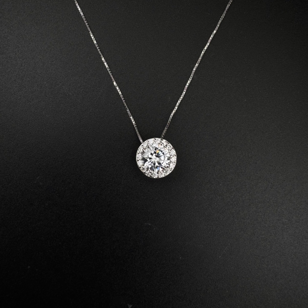 Silver pendant-diamondlite-for woman