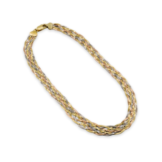 Women’s 925 Silver Braided Necklace