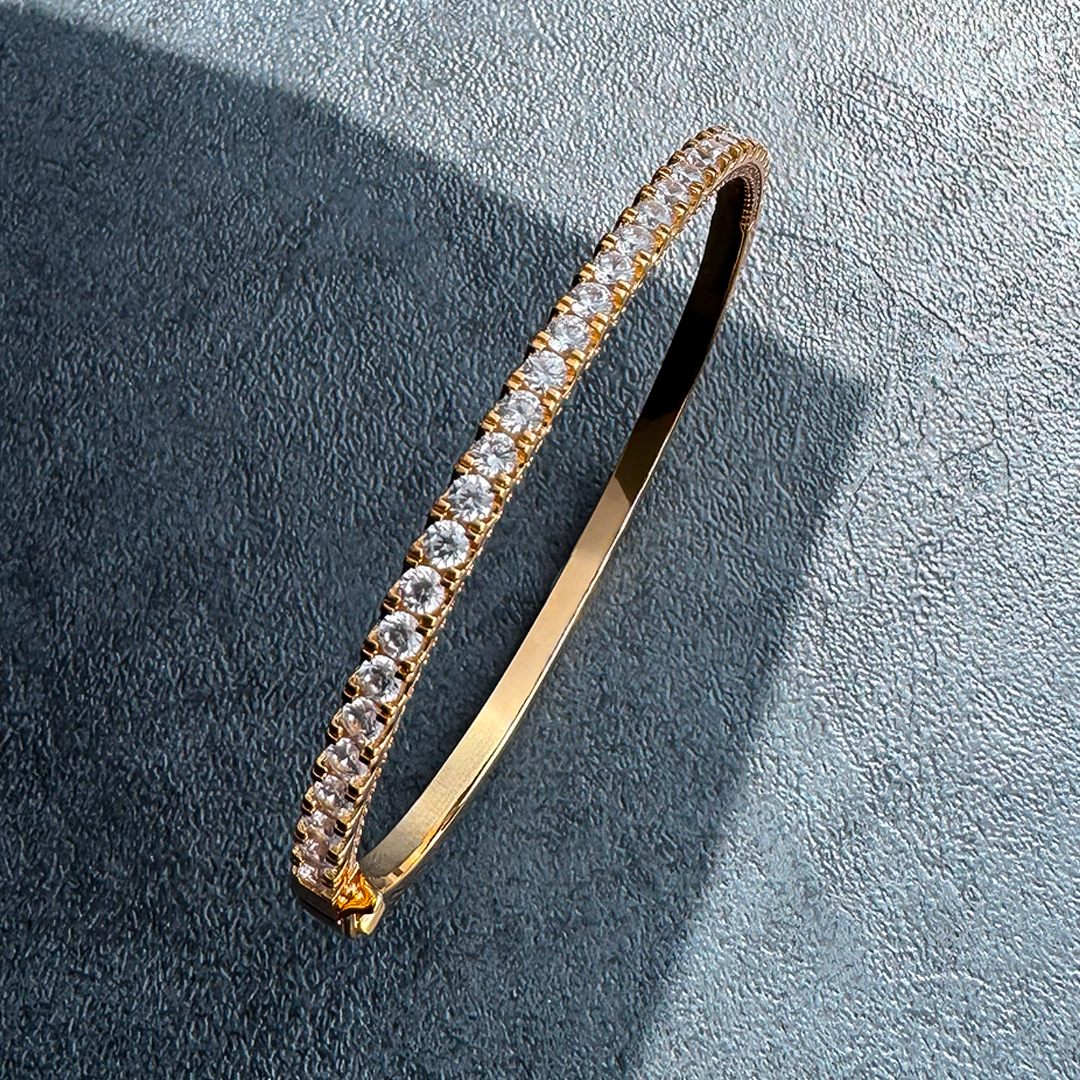 Women’s Copper Diamondlite Tennis Bangle - Image 4