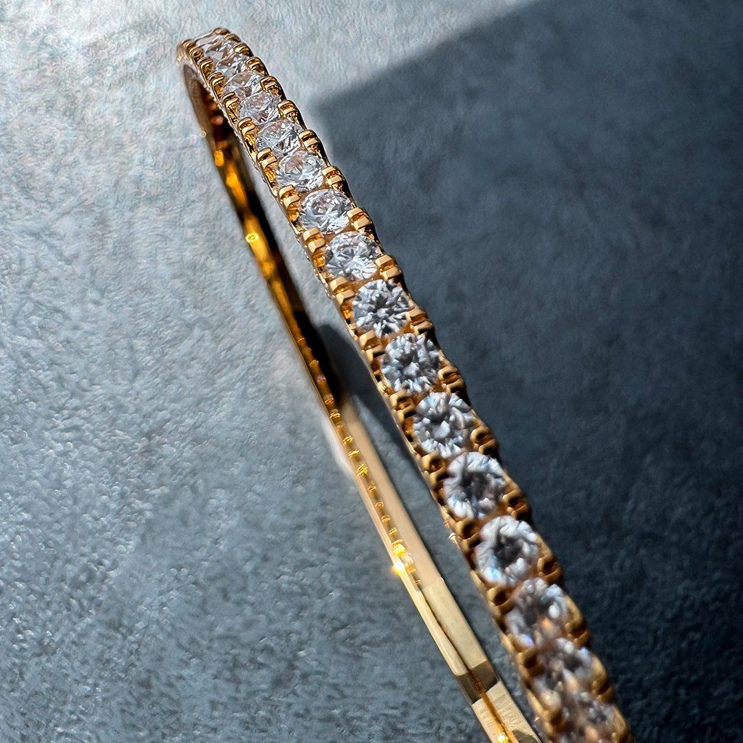 Women’s Copper Diamondlite Tennis Bangle - Image 5