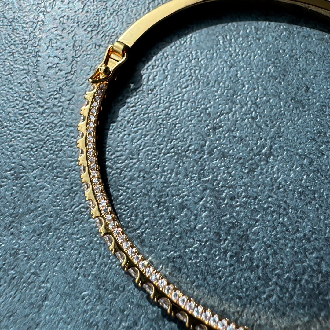 Women’s Copper Diamondlite Tennis Bangle - Image 6