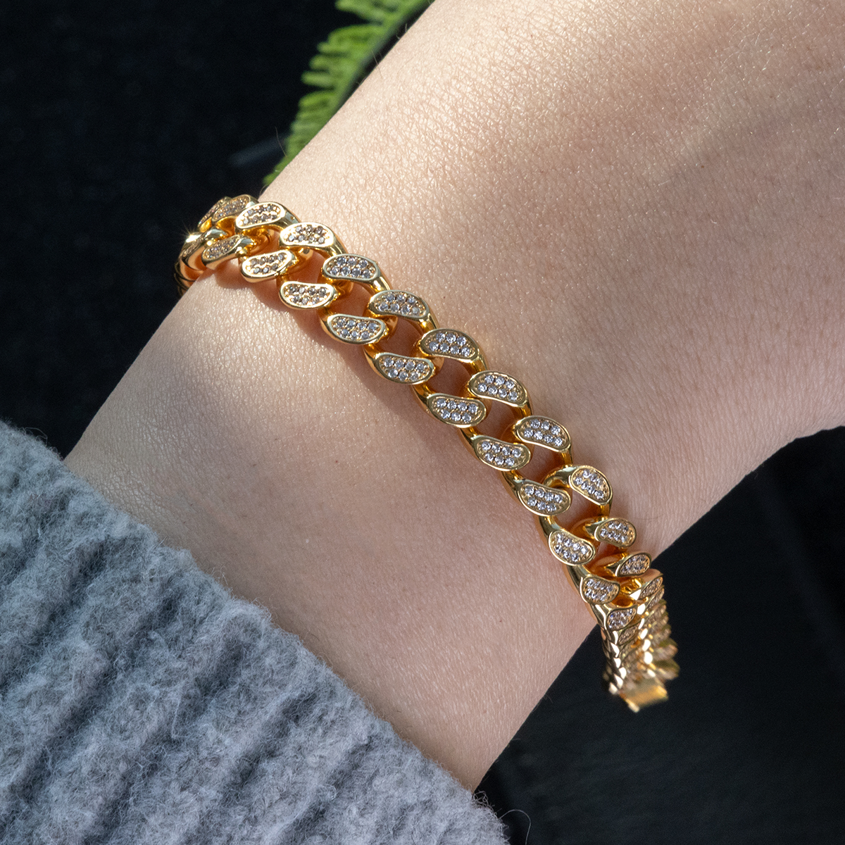 Women’s Copper Link Bracelet with Diamondlite - Image 4