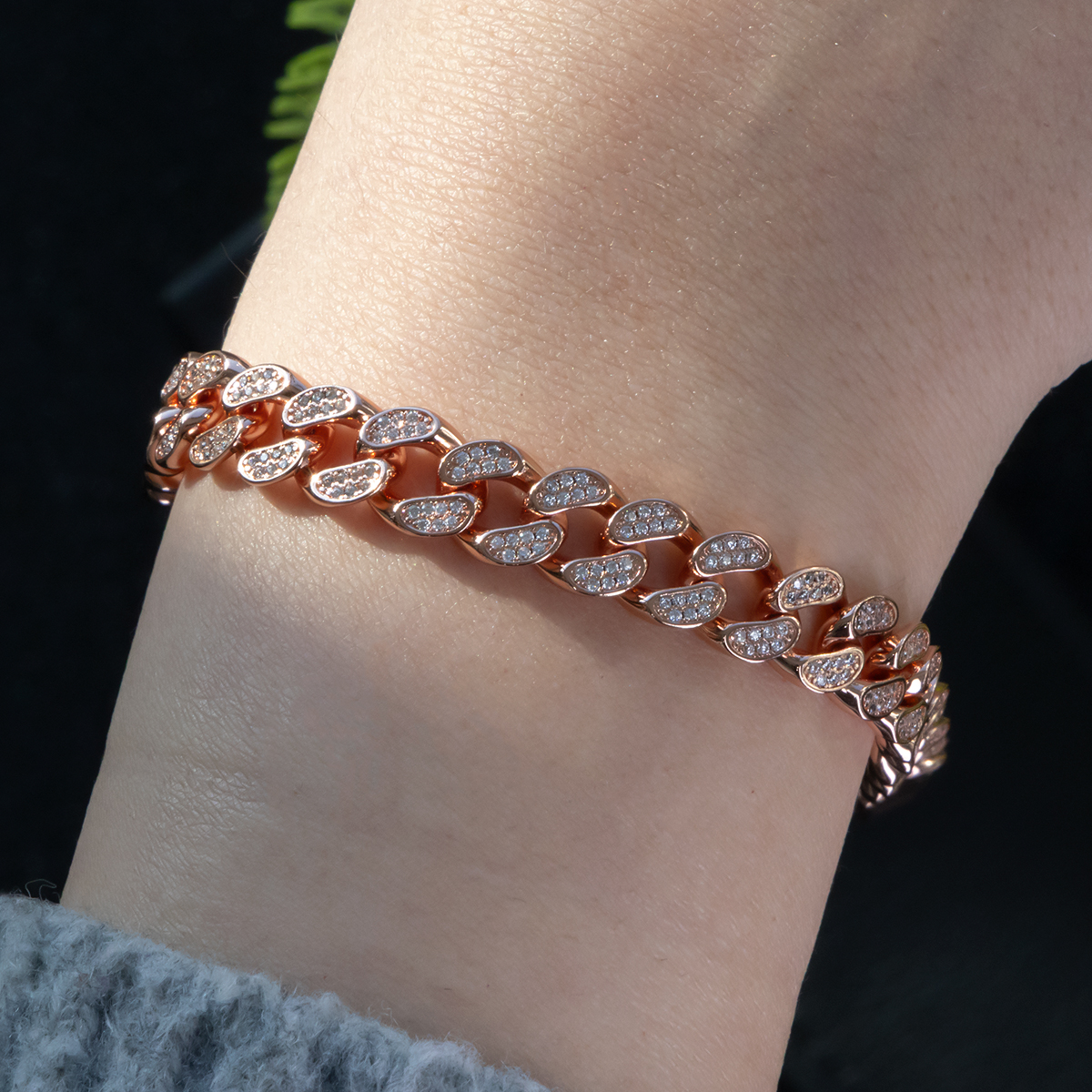 Women’s Copper Link Bracelet with Diamondlite - Image 7