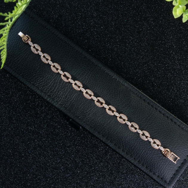 Women’s  Copper Link Bracelet with Diamondlite