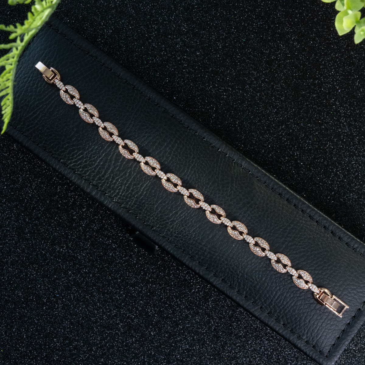 Women’s Copper Link Bracelet with Diamondlite