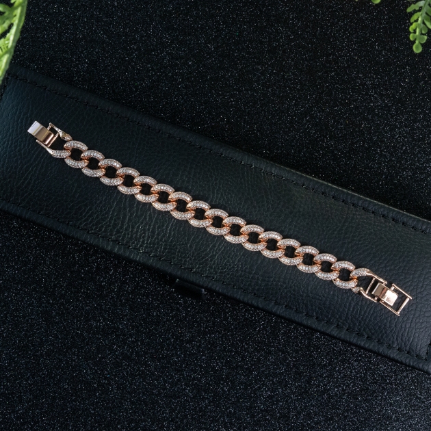 Women’s Copper Cuban Link Bracelet Diamondlite