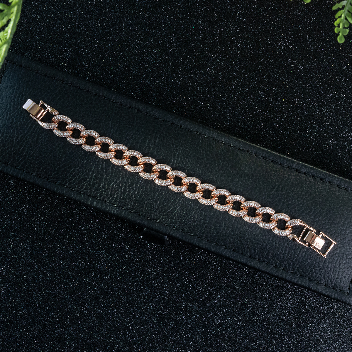 Women’s Copper Cuban Link Bracelet Diamondlite