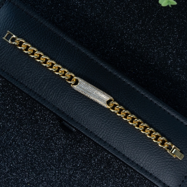 Women’s Copper ID Chain Bracelet Diamondlite