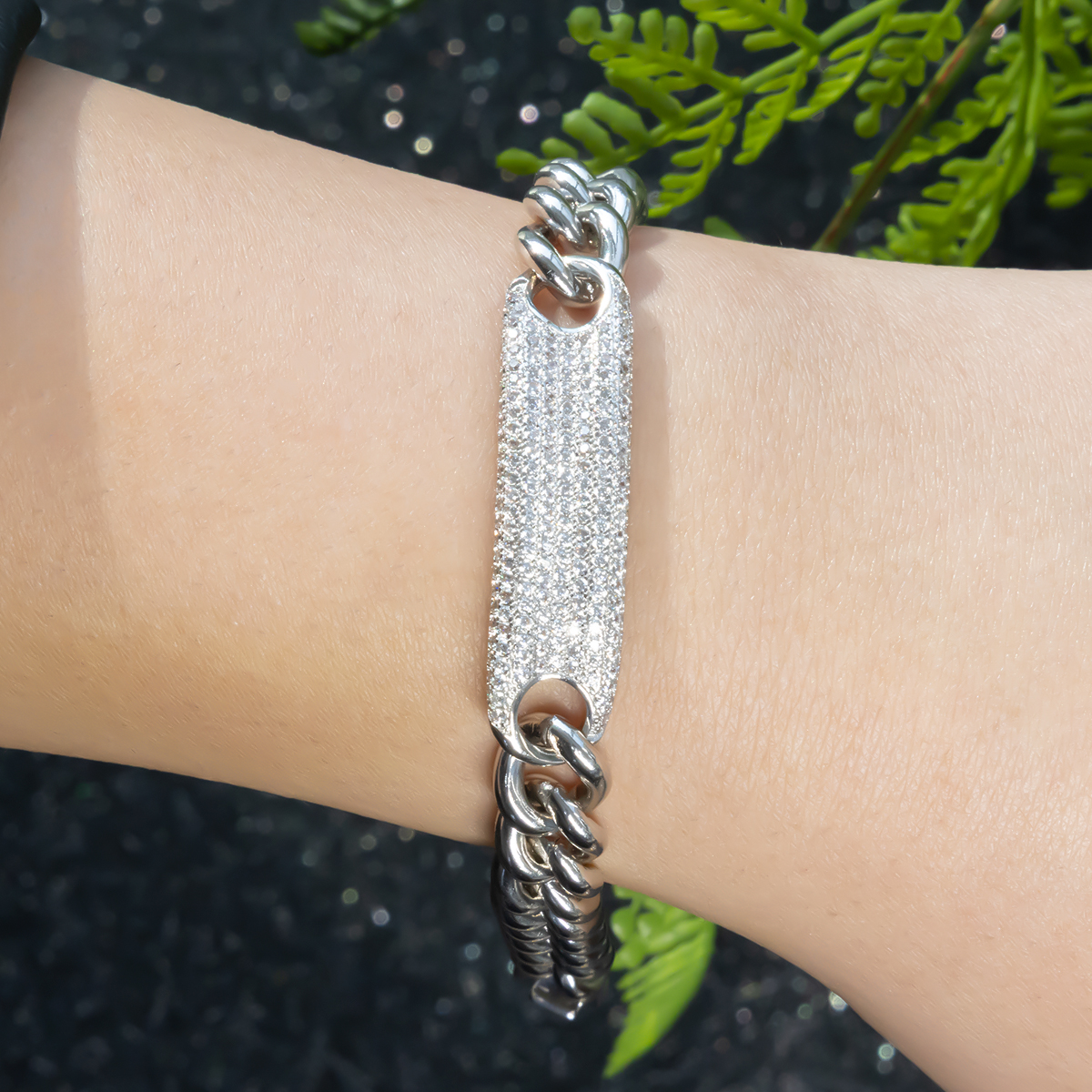 Women’s Copper ID Chain Bracelet Diamondlite - Image 6