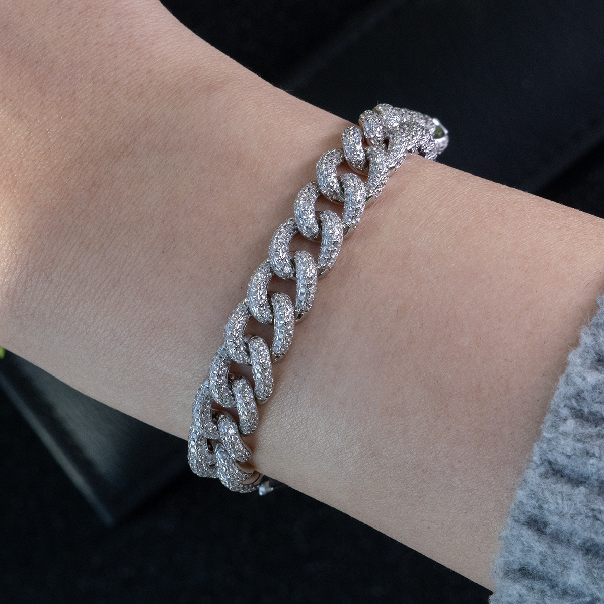 Women’s Cuban Link Copper Bracelet Diamondlite - Image 3