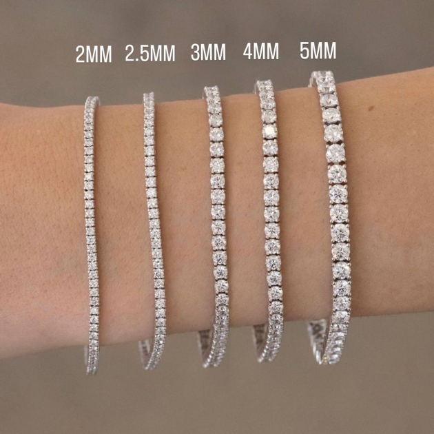 Unisex Silver Tennis Bracelet—2.5MM Diamondlite