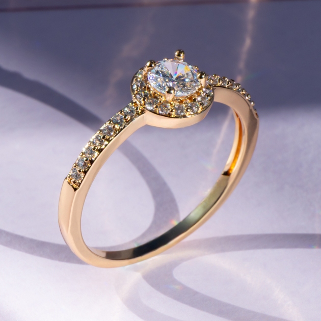 Copper ring diamondlite stone for women’s