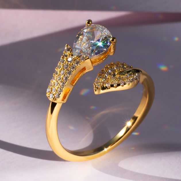 Copper ring diamondlite stone for women’s