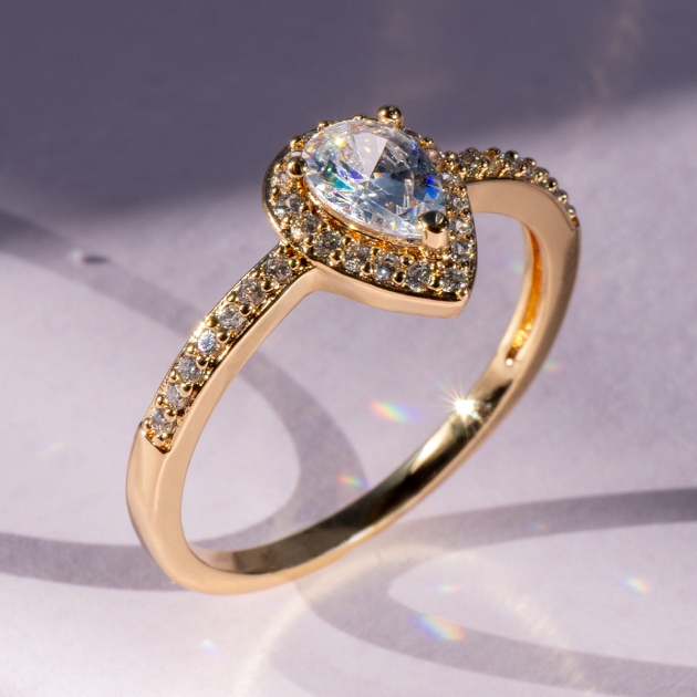 Copper ring diamondlite stone for women’s