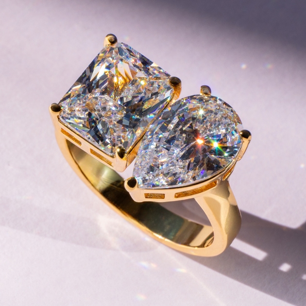 Copper ring diamondlite stone for women’s