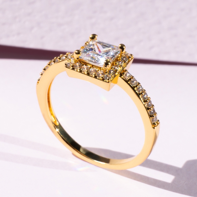 Copper Ring Diamondlite Stone for Womens