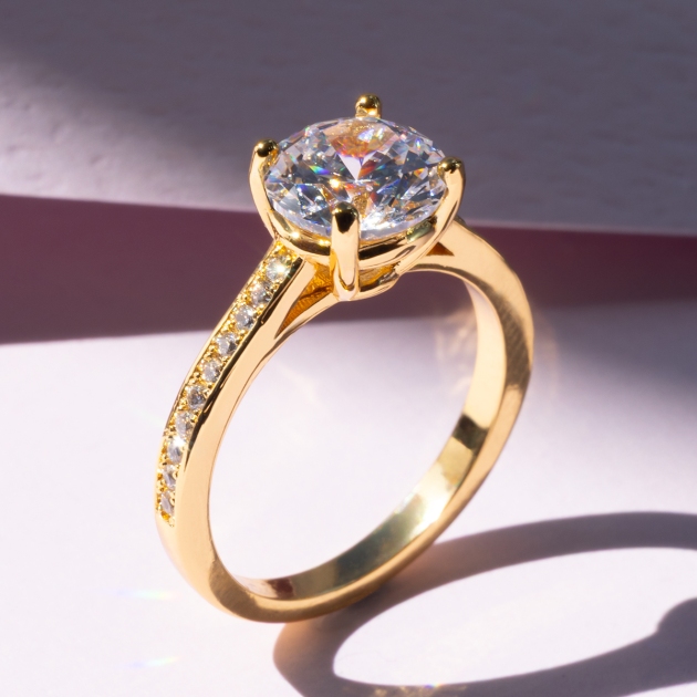 Copper Ring Diamondlite stone for womens