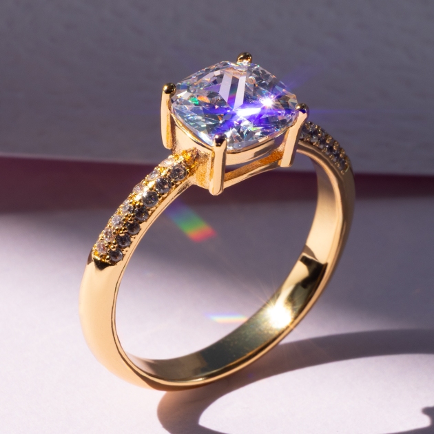 Copper Ring Diamondlite stone for womens