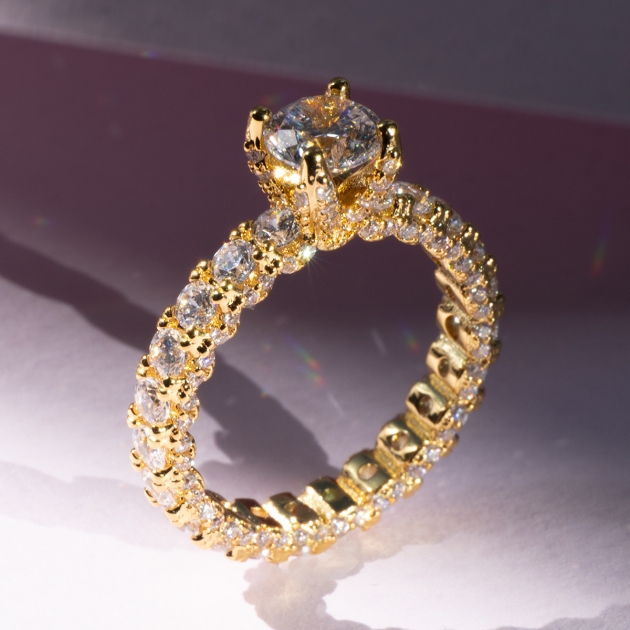 Copper ring diamondlite stone for women’s