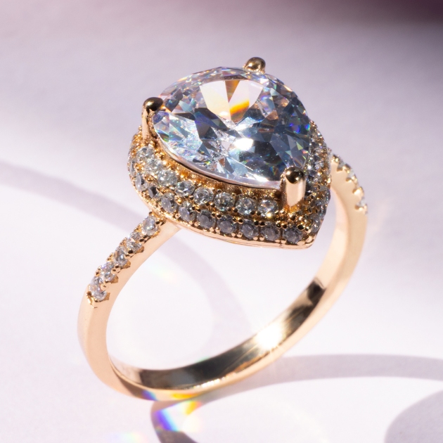 Copper ring diamondlite stone for women’s