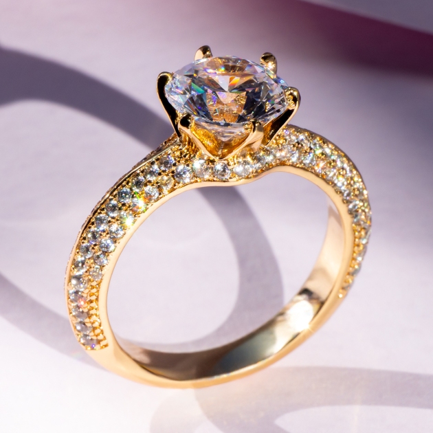 Copper ring diamondlite stone for women’s