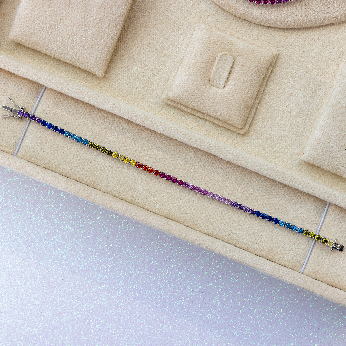 925 Sterling Silver Rainbow Diamondlite 3mm Set - Image 4